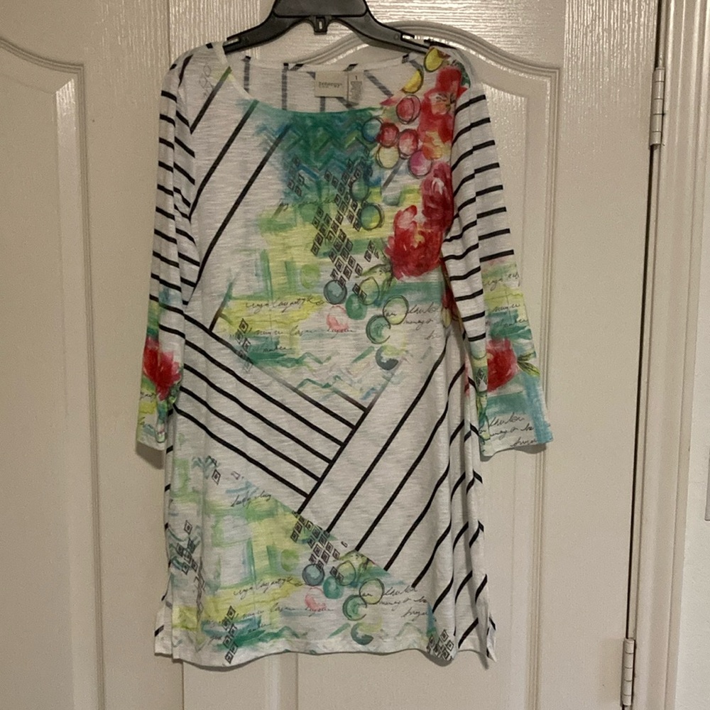 Striped Multicolor Women's Tunic - Picture 2 of 3